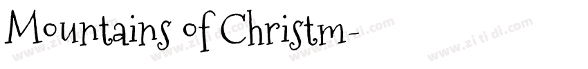 Mountains of Christm字体转换